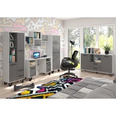 Mēbeļu komplekts BOSS 5, Craft Balts/Grafīts